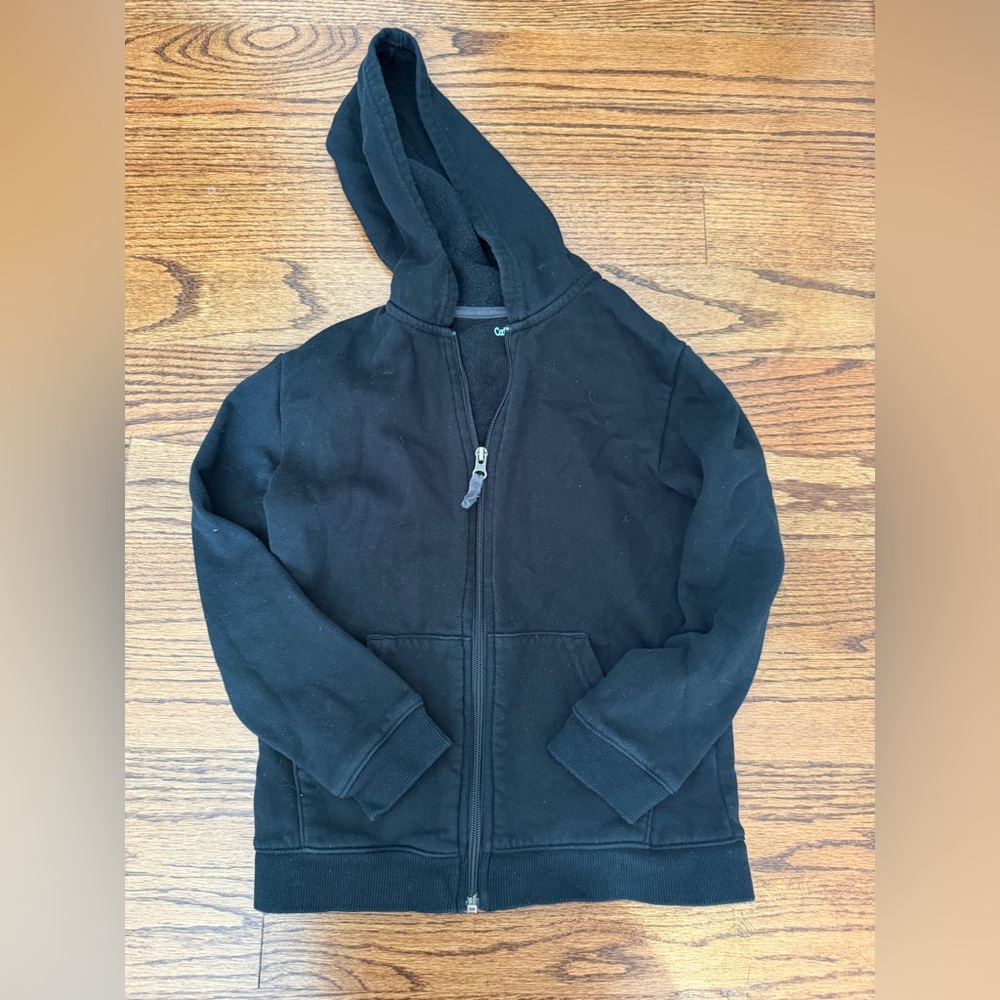 Black Kids Zip-Up Hoodie